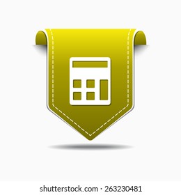 Calculator Yellow Vector Icon Design