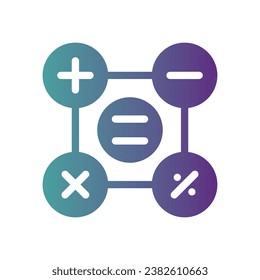 calculator-23flat gradient icon logo for website, application, printing, document, poster design, etc, Suitable for web Design,Logo,App
