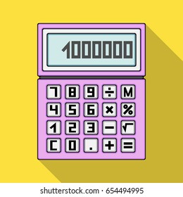 Calculator.Realtor single icon in flat style vector symbol stock illustration web.
