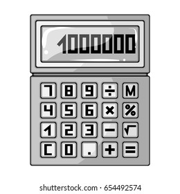 Calculator.Realtor single icon in monochrome style vector symbol stock illustration web.