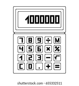 Calculator.Realtor single icon in outline style vector symbol stock illustration web.