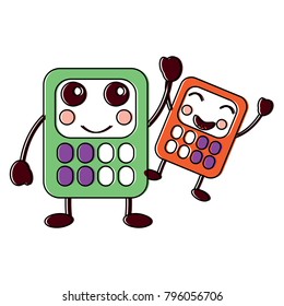 calculators school supplies kawaii icon image 