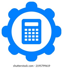 Calculatur and wheel on white