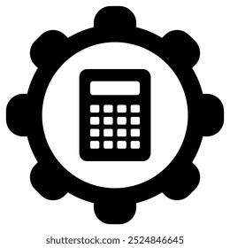 Calculatur and wheel on white