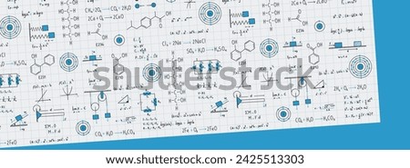 Calculus Equations, Algebra, Organic Chemistry, Chemical Reactions, Chemical Elements, Physics, Rectilinear Motion, Statics, Electromagnetism, Frictional Force, Energy, with Grid Sheet