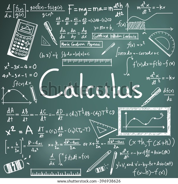Calculus Law Theory Mathematical Formula Equation Stock Vector Royalty Free
