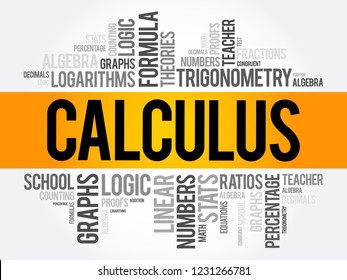 Calculus word cloud collage, education concept background