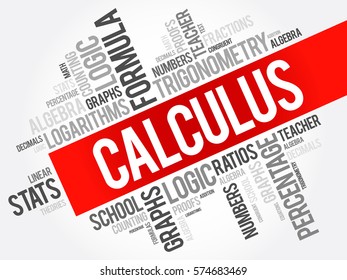 Calculus word cloud collage, education concept background