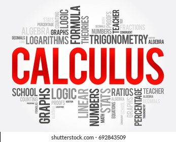 Calculus word cloud collage, education concept background