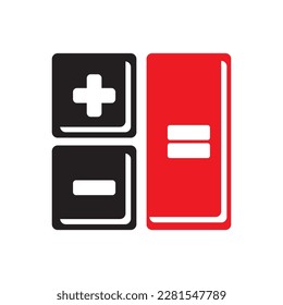 Calcuolator logo icon,illustration design template