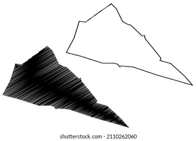 Caldeirao Grande municipality (Bahia state, Municipalities of Brazil, Federative Republic of Brazil) map vector illustration, scribble sketch Caldeirao Grande map