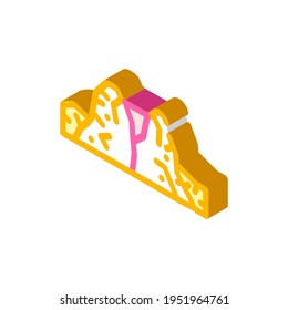 caldera volcano isometric icon vector. caldera volcano sign. isolated symbol illustration