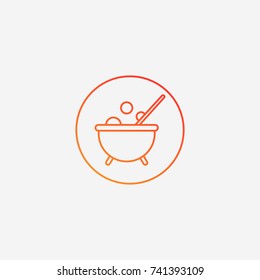 Caldron icon.gradient illustration isolated vector sign symbol