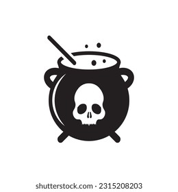 Caldron round vector icon. Cauldron vector flat sign design. Cauldron symbol pictogram. UX UI icon