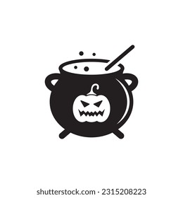 Caldron round vector icon. Cauldron vector flat sign design. Cauldron symbol pictogram. UX UI icon