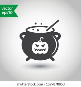 Caldron vector icon. Cauldron vector flat sign design. Cauldron symbol. EPS 10 pictogram