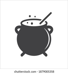 Caldron vector icon. Cauldron vector flat sign design. Cauldron symbol. EPS 10 pictogram