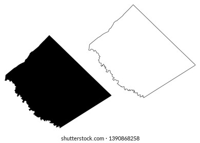 Caldwell County, Texas (Counties in Texas, United States of America,USA, U.S., US) map vector illustration, scribble sketch Caldwell map