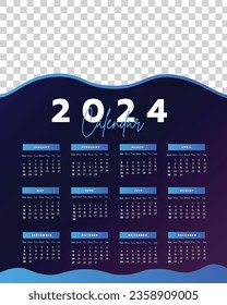 Caledar Template Design For 2024