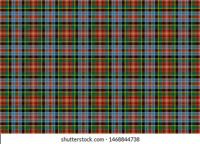 Caledonia Ancient Tartan. Caledonia is a universal tartan that every Scot can wear regardless of clan. Seamless rectangle pattern for fabric, kilts, skirts, plaids. 