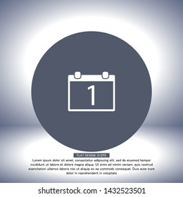 Calendar 1 Icon . Lorem Ipsum Illustration design