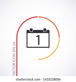 Calendar 1 Icon . Lorem Ipsum Illustration design