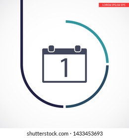 Calendar 1 Icon . Lorem Ipsum Illustration design