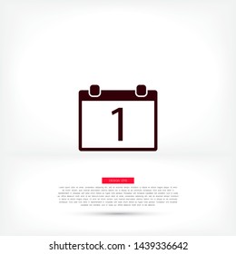 Calendar 1 Icon . Lorem Ipsum Illustration design