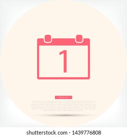 Calendar 1 Icon . Lorem Ipsum Illustration design