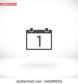 Calendar 1 Icon . Lorem Ipsum Illustration design