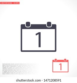 Calendar 1 Icon . Lorem Ipsum Illustration design