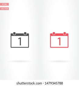 Calendar 1 Icon . Lorem Ipsum Illustration design
