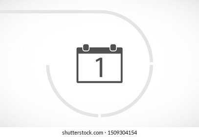 Calendar 1 Icon . Lorem Ipsum Illustration design