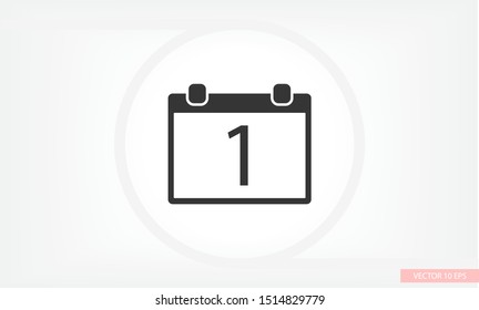 Calendar 1 Icon . Lorem Ipsum Illustration design