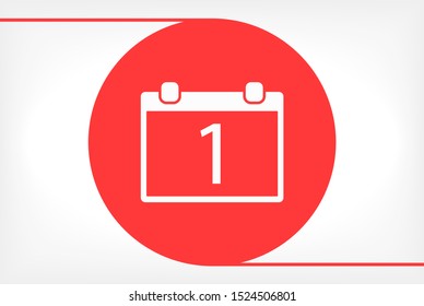 Calendar 1 Icon . Lorem Ipsum Illustration design