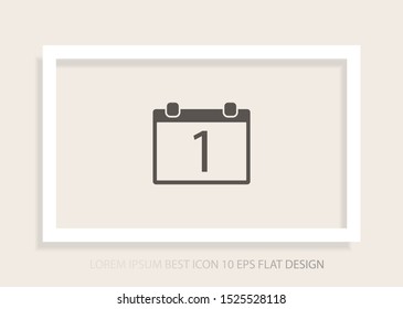 Calendar 1 Icon . Lorem Ipsum Illustration design
