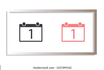 Calendar 1 Icon . Lorem Ipsum Illustration design