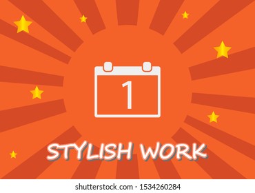 Calendar 1 Icon . Lorem Ipsum Illustration design