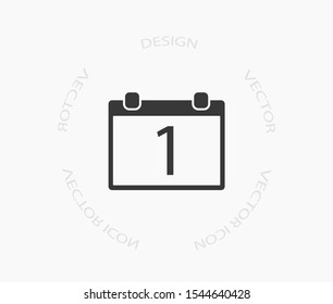 Calendar 1 Icon . Lorem Ipsum Illustration design