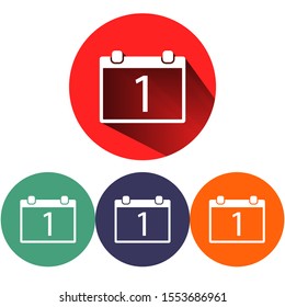 Calendar 1 Icon . Lorem Ipsum Illustration design