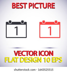 Calendar 1 Icon . Lorem Ipsum Illustration design