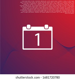 Calendar 1 Icon . Lorem Ipsum Illustration design