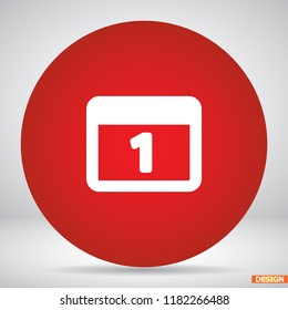 calendar 1 icon vector 10 eps design