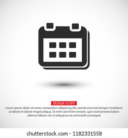 calendar 1 icon  vector 10 eps design