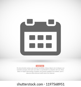 calendar 1 icon  vector 10 eps design
