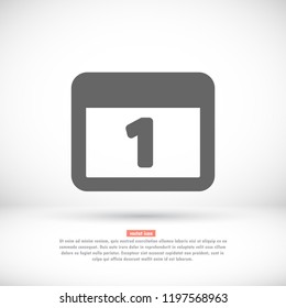 calendar 1 icon  vector 10 eps design