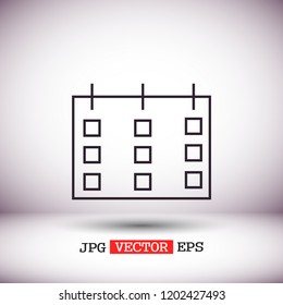 calendar 1 icon  vector 10 eps design