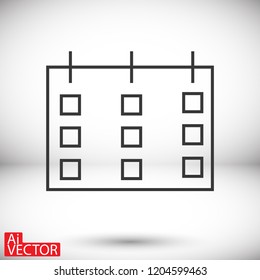 calendar 1 icon  vector 10 eps design