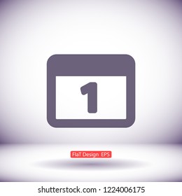 calendar 1 icon  vector 10 eps design