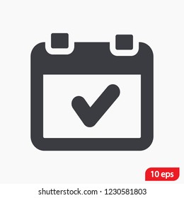 calendar 1 icon  vector 10 eps design